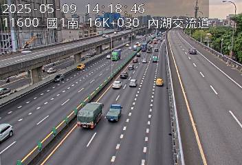 國道1號汐止五股高架道路 16K+030 (汐止端-堤頂交流道)(S) CCTV-N1H-S-16.030-M cctv 監視器 即時交通資訊