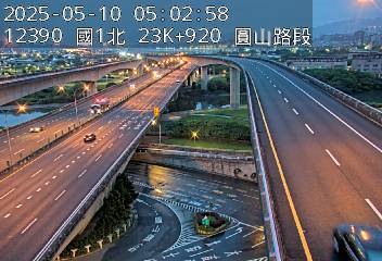 國道1號汐止五股高架道路 23K+920 (環北交流道-下塔悠交流道)(N) CCTV-N1H-N-23.920-M 3GFG+V4 台灣台北市士林區 即時監視器 路況監視器 即時路況影像