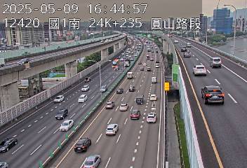 國道1號汐止五股高架道路 24K+235 (下塔悠交流道-環北交流道)(S) CCTV-N1H-S-24.235-M cctv 監視器 即時交通資訊