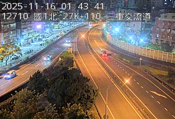 國1高架(五股轉接道到環北交流道, 俯瞰三重交流道)