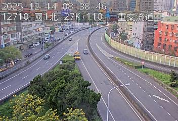 國1高架(五股轉接道到環北交流道, 俯瞰三重交流道)