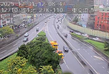 國1高架(五股轉接道到環北交流道, 俯瞰三重交流道)