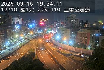 國1高架(五股轉接道到環北交流道, 俯瞰三重交流道)