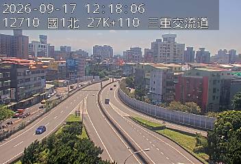 國1高架(五股轉接道到環北交流道, 俯瞰三重交流道)