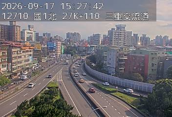 國1高架(五股轉接道到環北交流道, 俯瞰三重交流道)