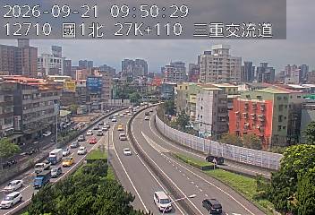 國1高架(五股轉接道到環北交流道, 俯瞰三重交流道)