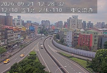 國1高架(五股轉接道到環北交流道, 俯瞰三重交流道)