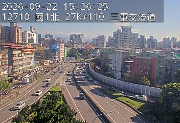 國1高架(五股轉接道到環北交流道, 俯瞰三重交流道)