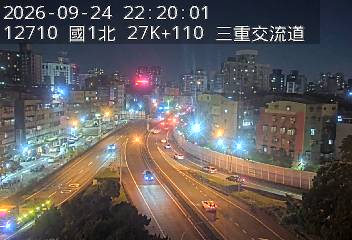 國1高架(五股轉接道到環北交流道, 俯瞰三重交流道)