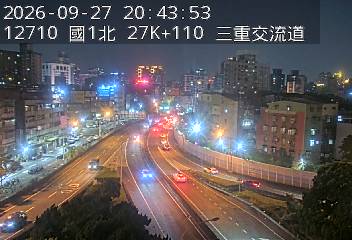 國1高架(五股轉接道到環北交流道, 俯瞰三重交流道)