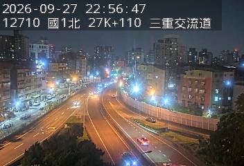 國1高架(五股轉接道到環北交流道, 俯瞰三重交流道)