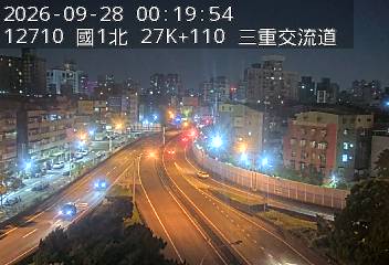 國1高架(五股轉接道到環北交流道, 俯瞰三重交流道)