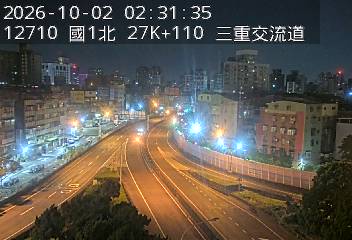 國1高架(五股轉接道到環北交流道, 俯瞰三重交流道)