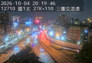 國1高架(五股轉接道到環北交流道, 俯瞰三重交流道)