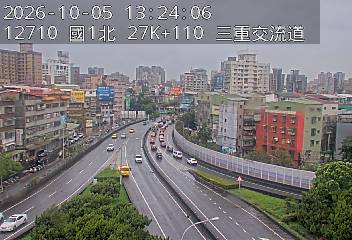 國1高架(五股轉接道到環北交流道, 俯瞰三重交流道)