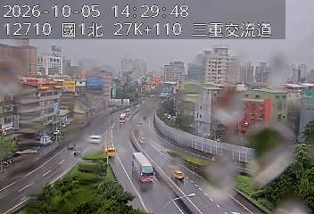 國1高架(五股轉接道到環北交流道, 俯瞰三重交流道)