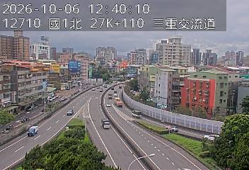 國1高架(五股轉接道到環北交流道, 俯瞰三重交流道)