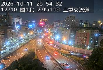 國1高架(五股轉接道到環北交流道, 俯瞰三重交流道)