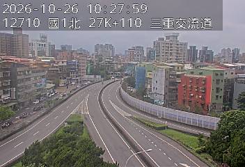 國道1號汐止五股高架道路(五股轉接道到環北交流道, 俯瞰三重交流道)