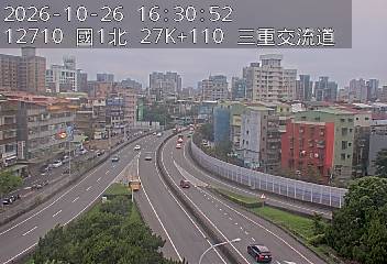 國道1號汐止五股高架道路(五股轉接道到環北交流道, 俯瞰三重交流道)