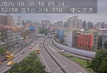 國道1號汐止五股高架道路(五股轉接道到環北交流道, 俯瞰三重交流道)