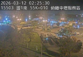 國1高架(機場系統交流道到中壢轉接一, 俯瞰中壢服務區)