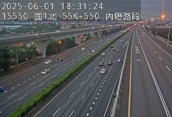 🔴Live-國道1號北向( 內壢路段 55.55Km)即時影像