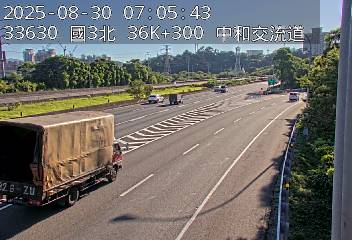 國道3號 36K+300 (-)(N) CCTV-N3-N-36.300-M 235台灣新北市中和區員山路34-3號 即時監視器 路況監視器 即時路況影像