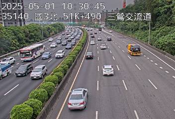 國道3號 51K+490 (鶯歌系統交流道-三鶯交流道)(N) CCTV-N3-N-51.490-M 237台灣新北市三峽區中山路288巷104號 即時監視器 路況監視器 即時路況影像